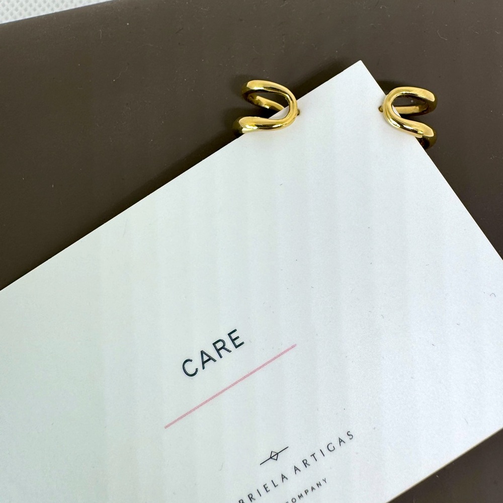 Gabriela artigas twin tusk earrings 14k yellow gold